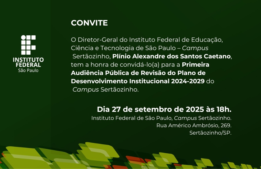 convite para reuniao da 1 revisao do pdi 2024 2029